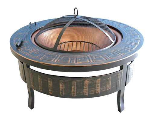 Large Outdoor Garden Fire Pit Firepit Brazier Stove Patio Heater BBQ Grill Steel